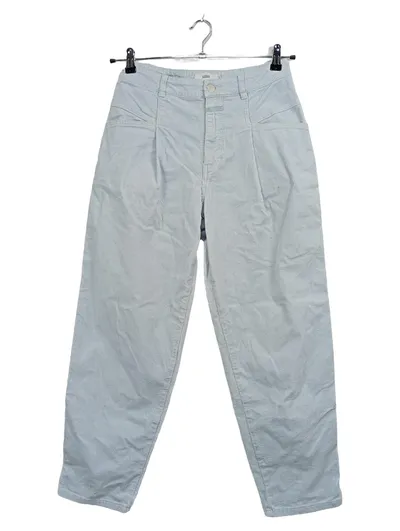 Closed Damen Cordhose Hellblau Gestreift Gr. 36 Casual Falten