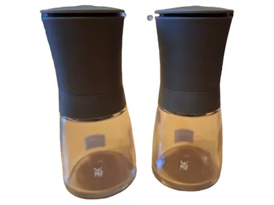 WMF Ceramill Trend Gewürzmühlen-Set 2-teilig Glas Kunststoff Keramik Grau 14cm