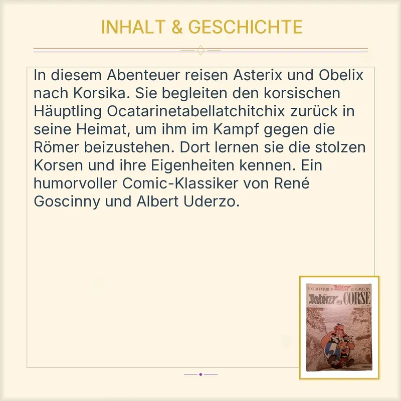 Astérix en Corse Comic Band 20 Goscinny Uderzo Französisch Abenteuer 6