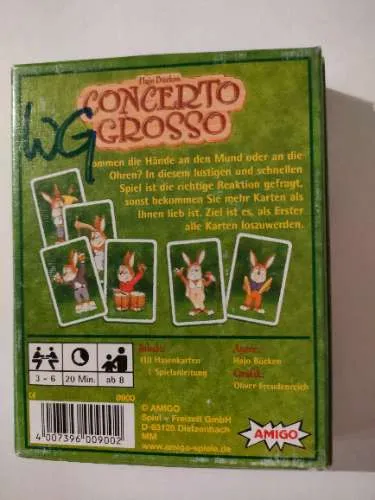 Amigo Concerto Grosso Kartenspiel Hajo Bücken Reaktionsspiel ab 8 Jahre