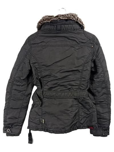 Khujo Damen Steppjacke Schwarz Gr. 38 M mit Fellkragen Casual
