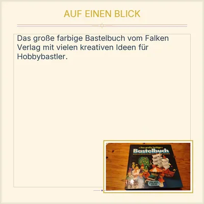 Das große farbige Bastelbuch Falken Verlag Hobbybuch Basteln