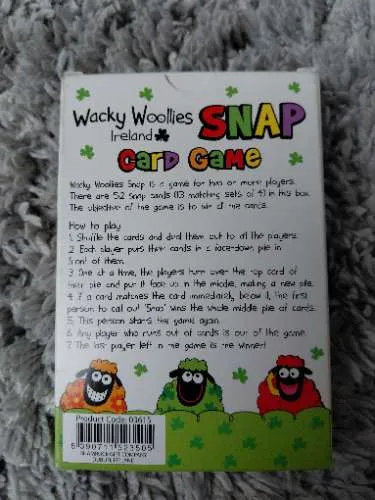 Wacky Woolies Ireland SNAP Kartenspiel 52 Karten Schafe Kleeblatt