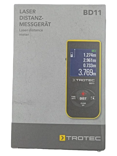 Trotec BD11 Laser Distanzmesser Entfernungsmesser Messgerät bis 30m Schwarz