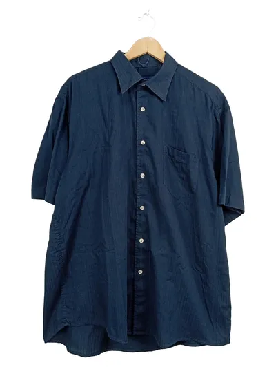 ATTENTION Freizeithemd Herren Kurzarm Blau Gr. 52 XL Casual Baumwolle