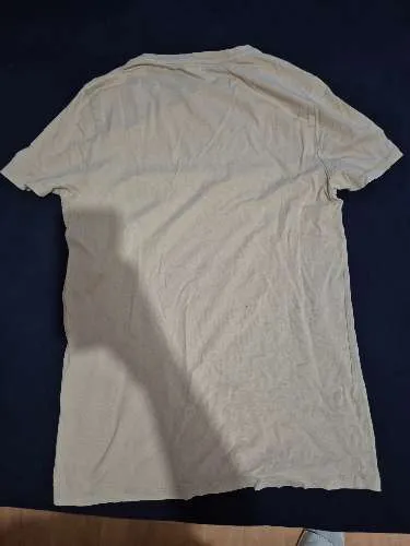 ASOS Herren T-Shirt Basic Rundhals Beige Gr. M Baumwolle