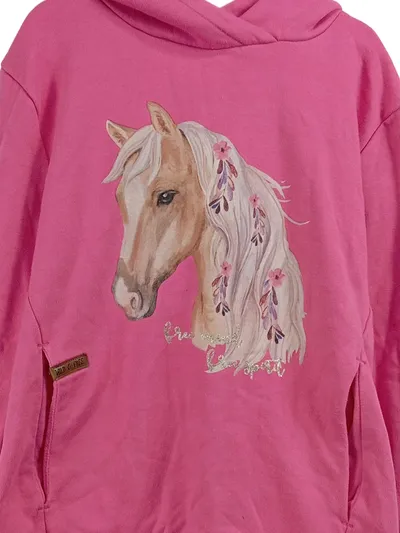 Yigga Kapuzenpullover Mädchen Pferd Pink Gr. 158, 164 Hoodie