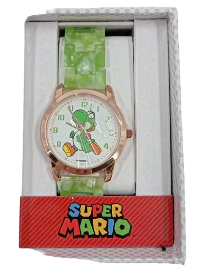 Nintendo Super Mario Yoshi Armbanduhr Kinderuhr Grün Kunststoff Analog