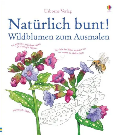 Natürlich bunt! Wildblumen zum Ausmalen - Usborne Verlag Activity Buch