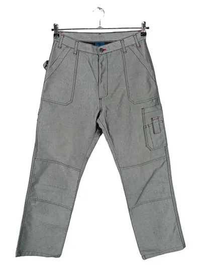 Fishbone Herren Cargohose Arbeitshose Grau Gr. 46 W30 S Baumwolle