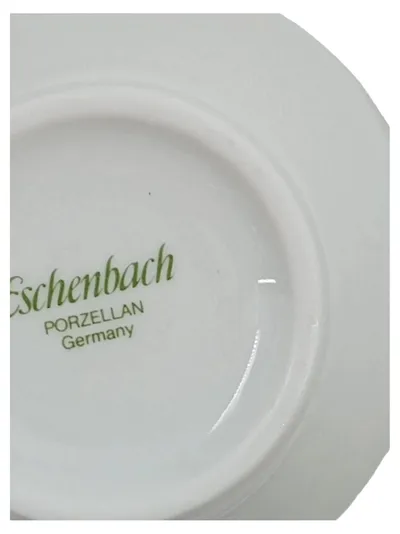 Eschenbach Tasse Porzellan Weiß Abstraktes Muster 8 cm Kaffeetasse Teetasse