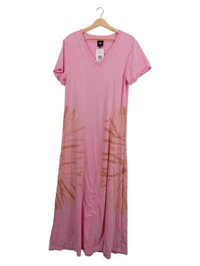 NÜ Denmark Sommerkleid Damen Gr. 38;M Rosa Casual Maxikleid Baumwolle