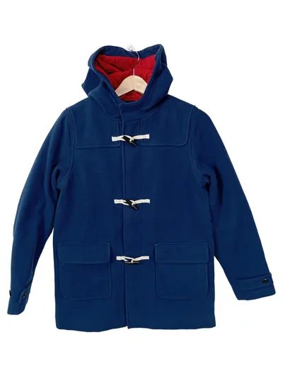 Lands' End Kinder Dufflecoat Blau Gr. 158 L 14-16 Kapuze