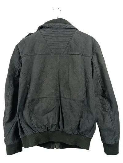 Tom Tailor Herren Lederjacke Outdoorjacke Oliv Gr. 54 XXL