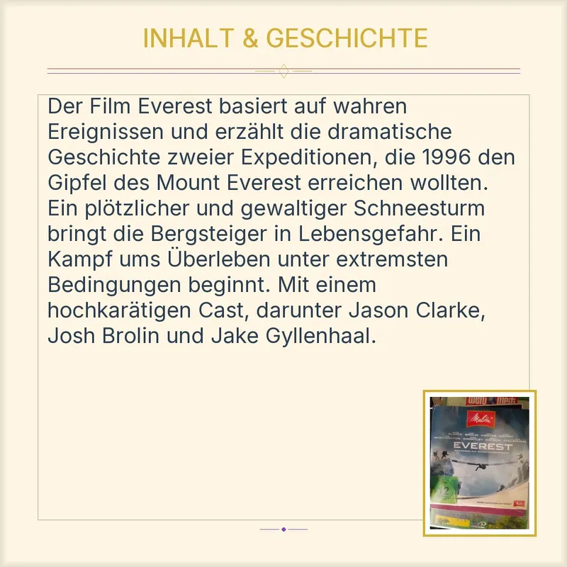 Everest DVD Abenteuerfilm Baltasar Kormákur Jake Gyllenhaal Josh Brolin 3