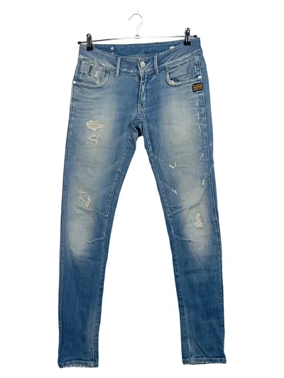 G-Star RAW Damen Destroyed Jeans Hose Blau W26/L34 Skinny Denim