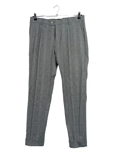 DRYKORN Anzughose Kariert Grau Business Hose W33