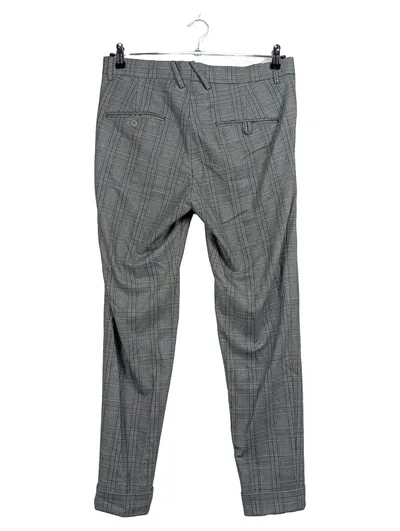 DRYKORN Anzughose Kariert Grau Business Hose W33