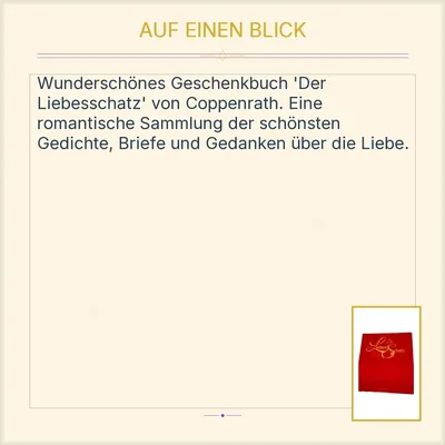 Der Liebesschatz Coppenrath Die schönsten Gedichte Briefe & Gedanken