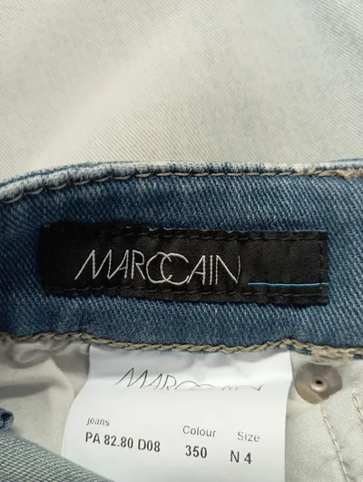 Marc Cain Damen Jeans Slim Fit Hellblau Used Look Gr. 38 W29
