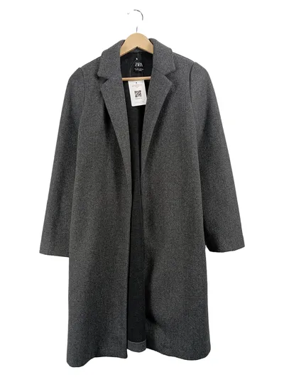 Zara Damen Wollmantel Grau Gr. 36 S Klassisch