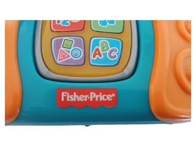 Fisher-Price Laugh & Learn Smiley Musikspieler Lernspielzeug Türkis 13cm