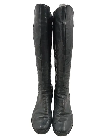 Gabor Damen Stiefel Langschaftstiefel Leder Schwarz Gr. 41