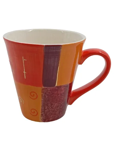 Cha Cult Kaffeetasse Becher Mehrfarbig Porzellan Handgemalt Abstrakt 300ml