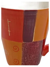 Cha Cult Kaffeetasse Becher Mehrfarbig Porzellan Handgemalt Abstrakt 300ml 3