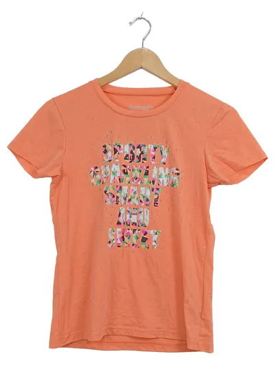 Energetics T-Shirt Kinder Gr. 164 Orange Sportlich Kurzarm Print