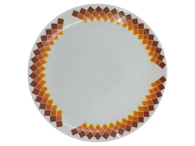 Winterling Frühstücksteller Vintage Porzellan Weiß Geometrisch 19 cm