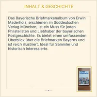 Bayerisches Briefmarkenalbum Erwin Maderholz Süddeutscher Verlag Buch 3
