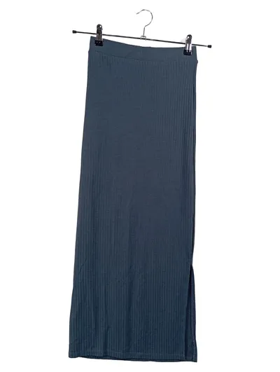 Pigalle Bleistiftrock Damen Grau Gr. 34/XS Rippstrick Maxirock