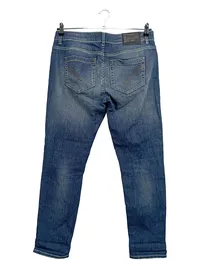 Dondup Damen Jeans Straight Leg Blau Gr. 42 W33 Used Look Destroyed 2