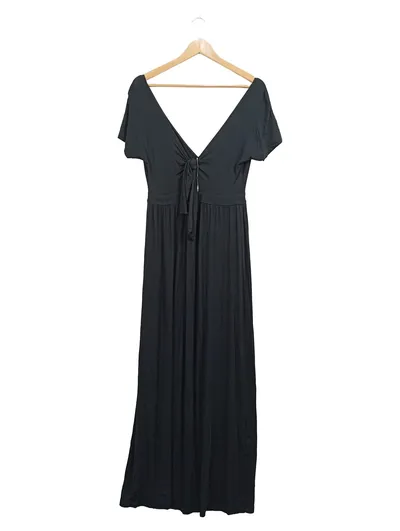 Seraphine Damen Umstandskleid Maxikleid Gr. 40 Schwarz Modal
