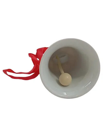 Hutschenreuther Weihnachtsglocke 1998 Flößerland Keramik Weiß 8 cm