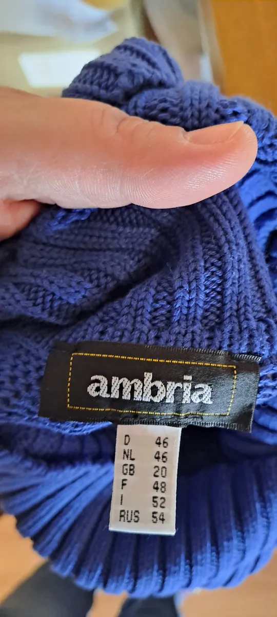 atelier GOLDNER Bleistiftrock Damen Gr. 50 Blau Falten Zierknöpfe 3