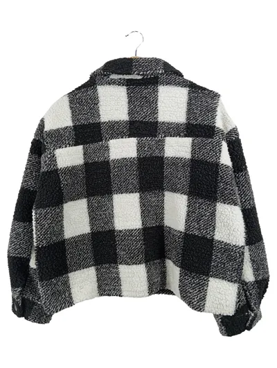Effeny Fleecejacke Damen Gr. 36 S Kariert Mehrfarbig Casual Knopfleiste