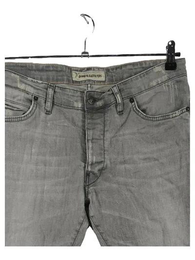 DRYKORN Herren Jeans Hose Regular Fit Grau Used Look Gr. 52 W36
