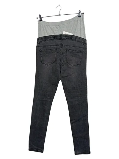 Mamalicious Umstandshose Biker Jeans Schwarz Damen Gr. 48 W31/L32