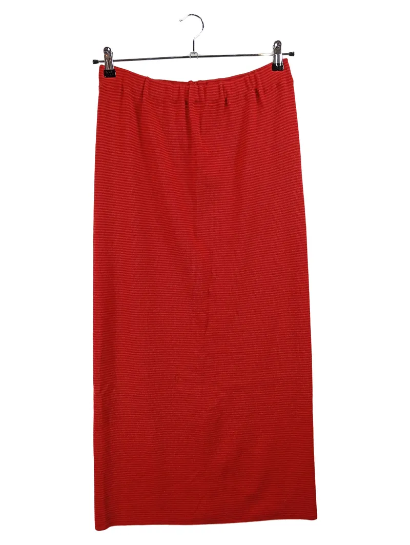 Annikki Karvinen Bleistiftrock Damen Gr. 38 Rot Wolle Maxirock 1