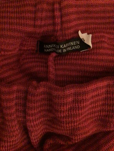 Annikki Karvinen Bleistiftrock Damen Gr. 38 Rot Wolle Maxirock