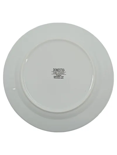 Domestic Orlando Essteller Teller 19 cm Porzellan Weiß Geometrisch Modern