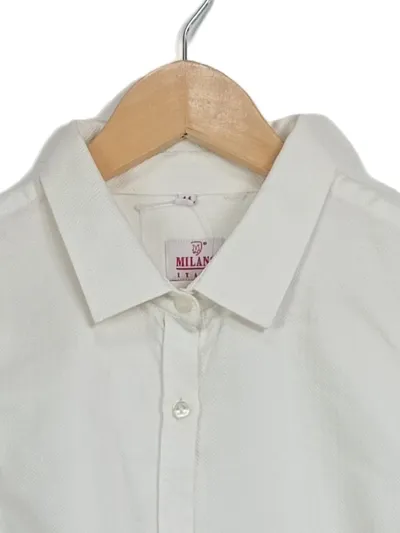 Milano Italy Damen Business Hemd Langarm Weiß Baumwolle Gr. 44