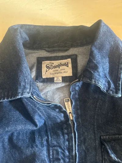 The Stronghold Herren Jeansjacke Vintage Denim Jacke Blau Gr. XL