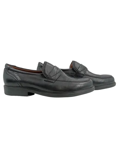 Sioux Slipper Herren Leder Schwarz Gr. 44.5 Loafer Klassisch Business