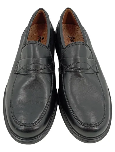 Sioux Slipper Herren Leder Schwarz Gr. 44.5 Loafer Klassisch Business
