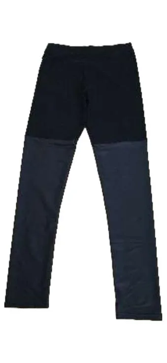 Calzedonia Damen Leggings Schwarz Gr. M W29 Lederdetails Urban