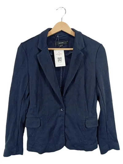 VERO MODA Damen Blazer Gr. 38 Blau Business Jersey Jacke