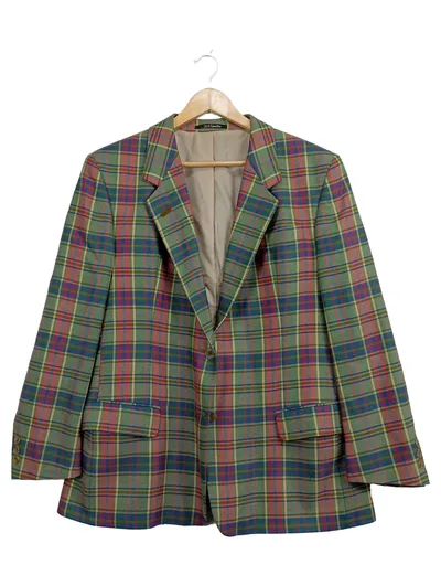 DAKS Vintage Blazer Jacke Kariert Mehrfarbig Damen Gr. 44 XXL